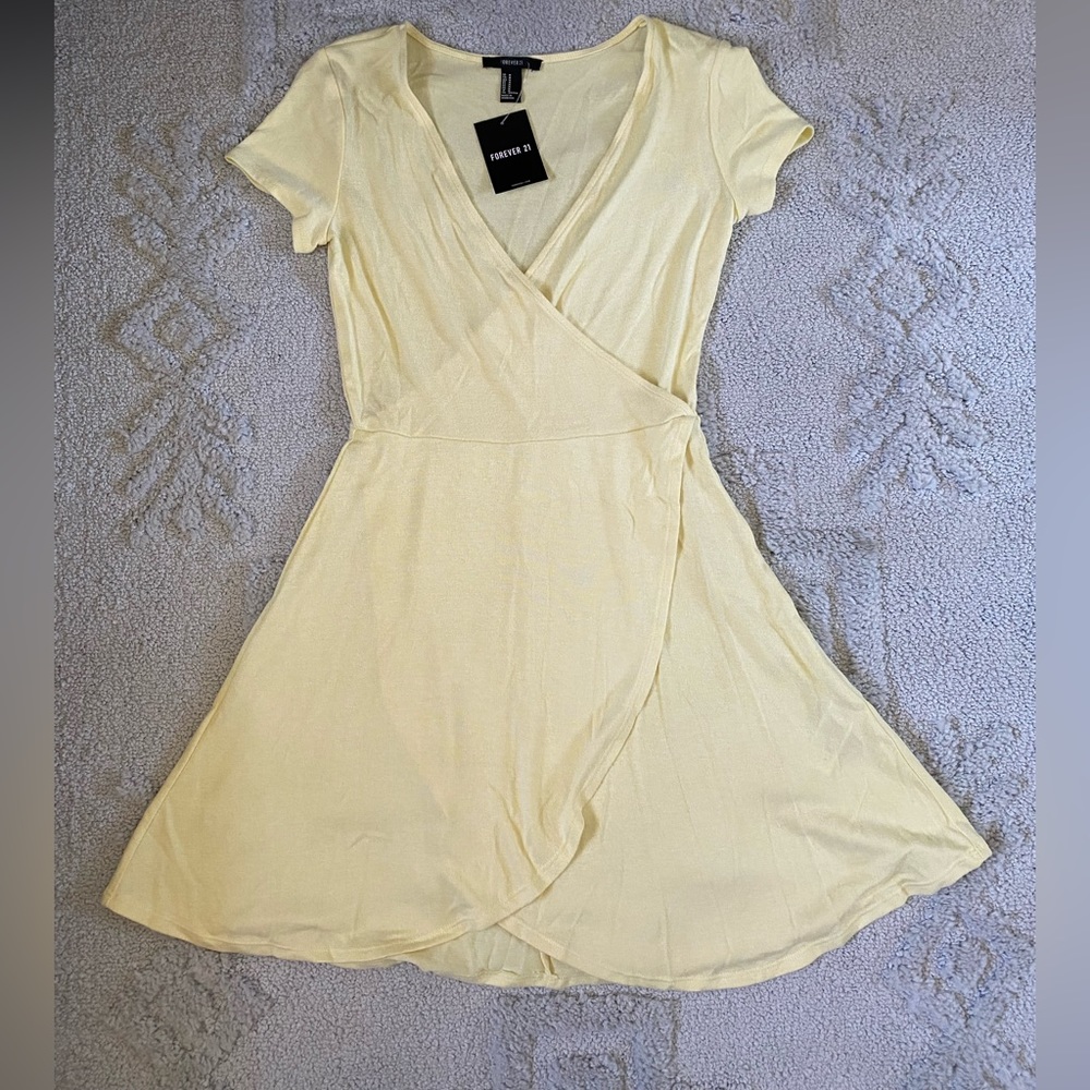 Forever 21 Mini Yellow Sun Dress NWT